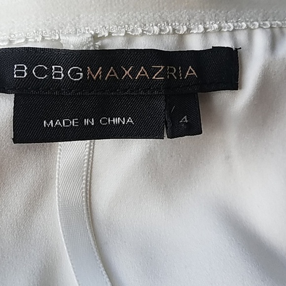BCBGMaxazria ivory silk strapless dress Sz. 4 - Picture 7 of 8
